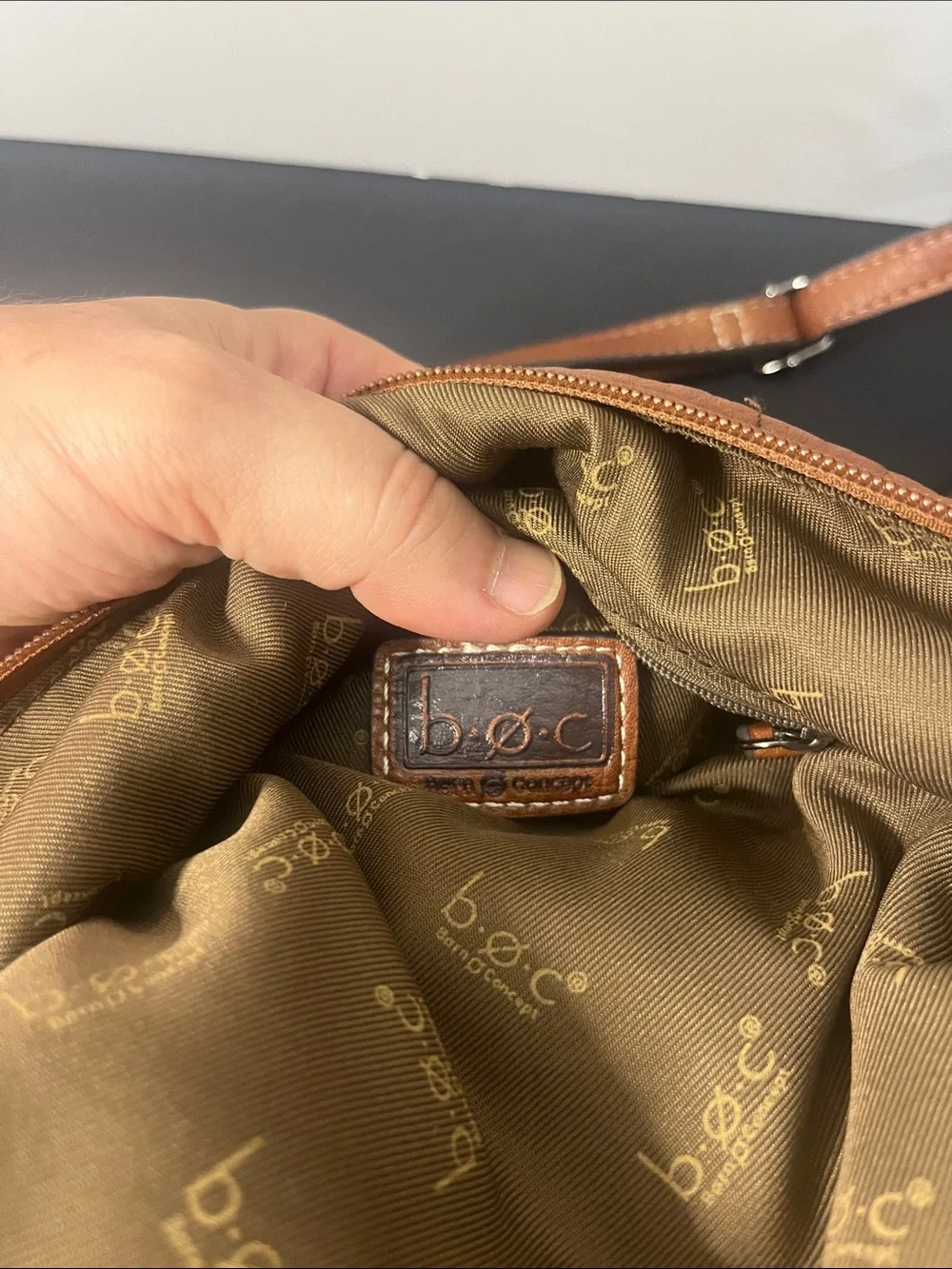 BOC Born Brown Faux Leather Crossbody Bag - Classic Shoulder Bag